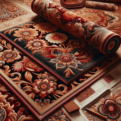 Cómo hacer una alfombra de terciopelo con patrones florales.